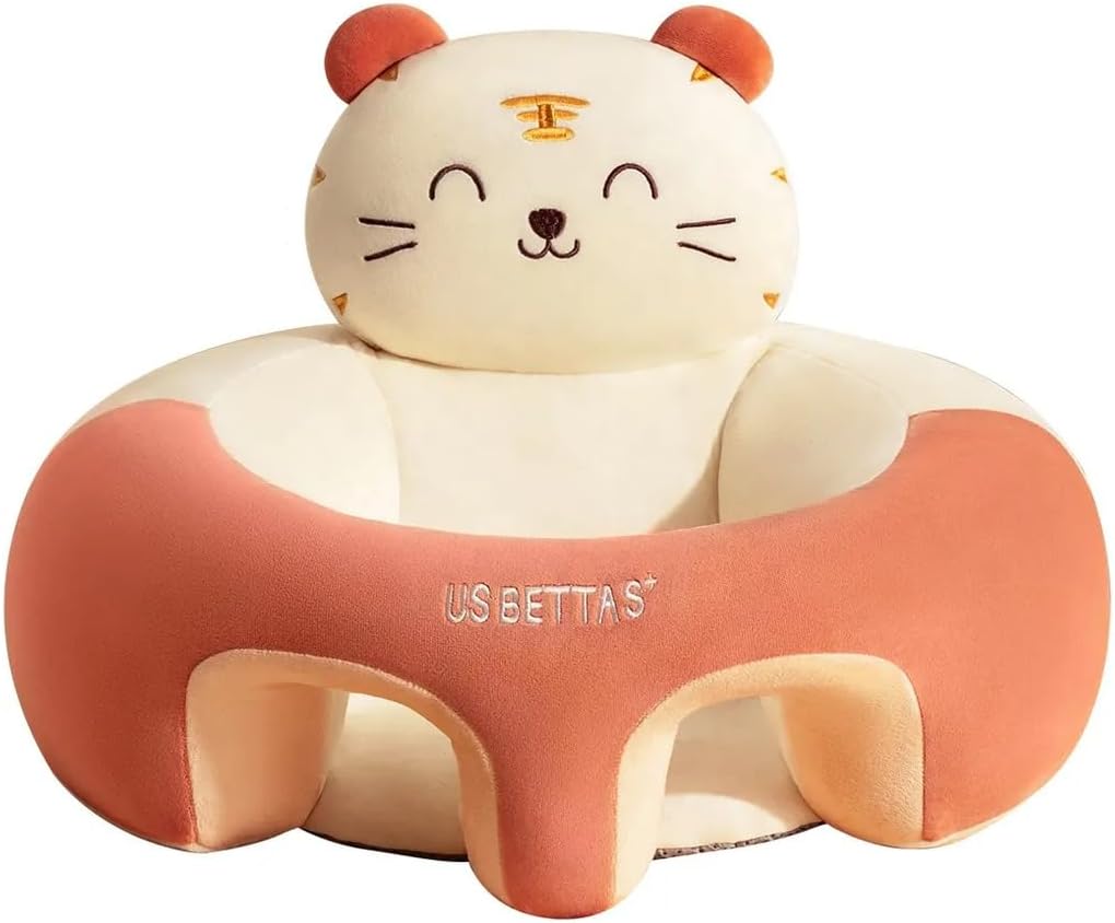 Animal shaped cute infant support seat, soft and supportive, two sided protection area, helping babies sit up with style, baby support training seat