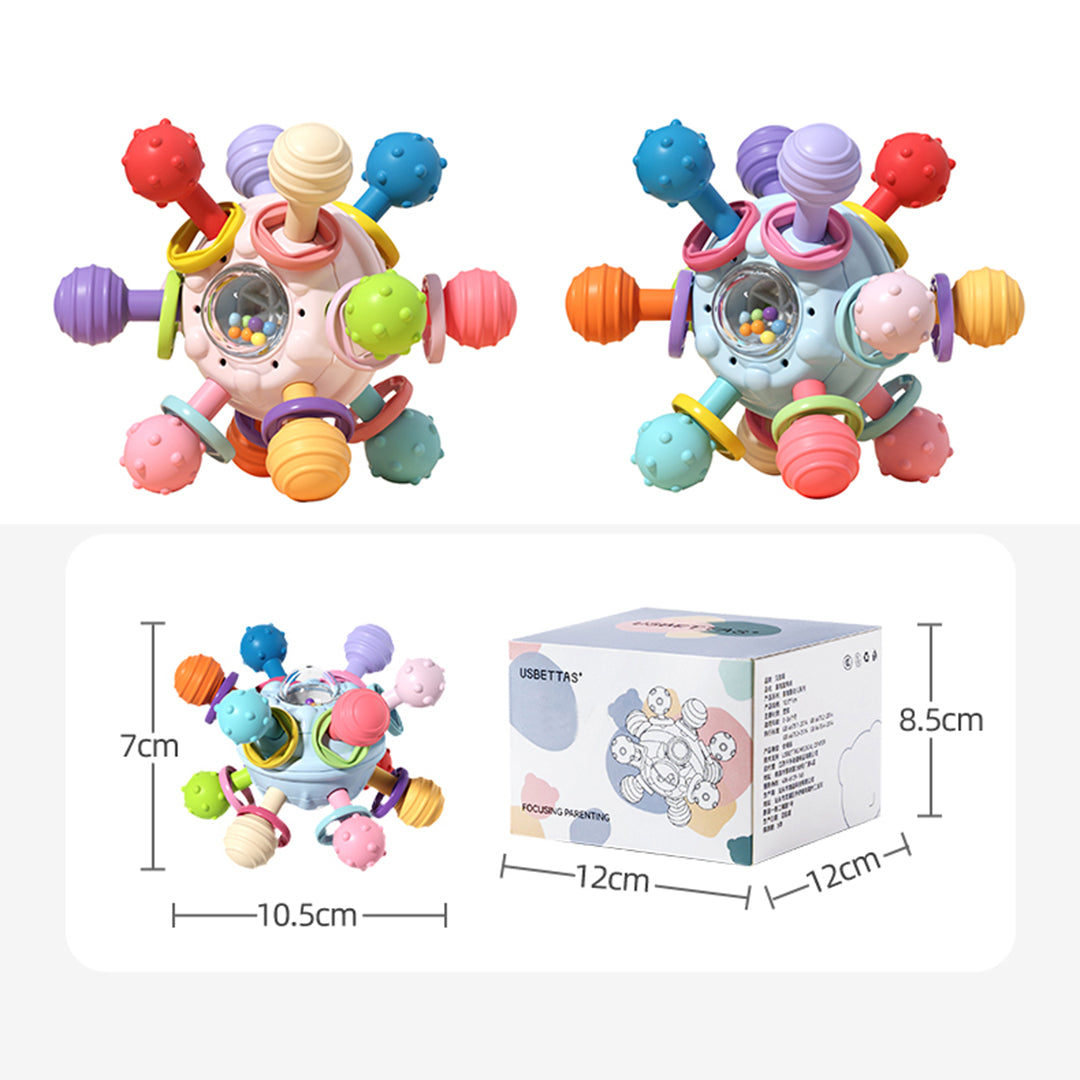 High Quality Baby Sensory Teething Toy, Food Grade Material with Rattle Sound, Newborn Teething Balls