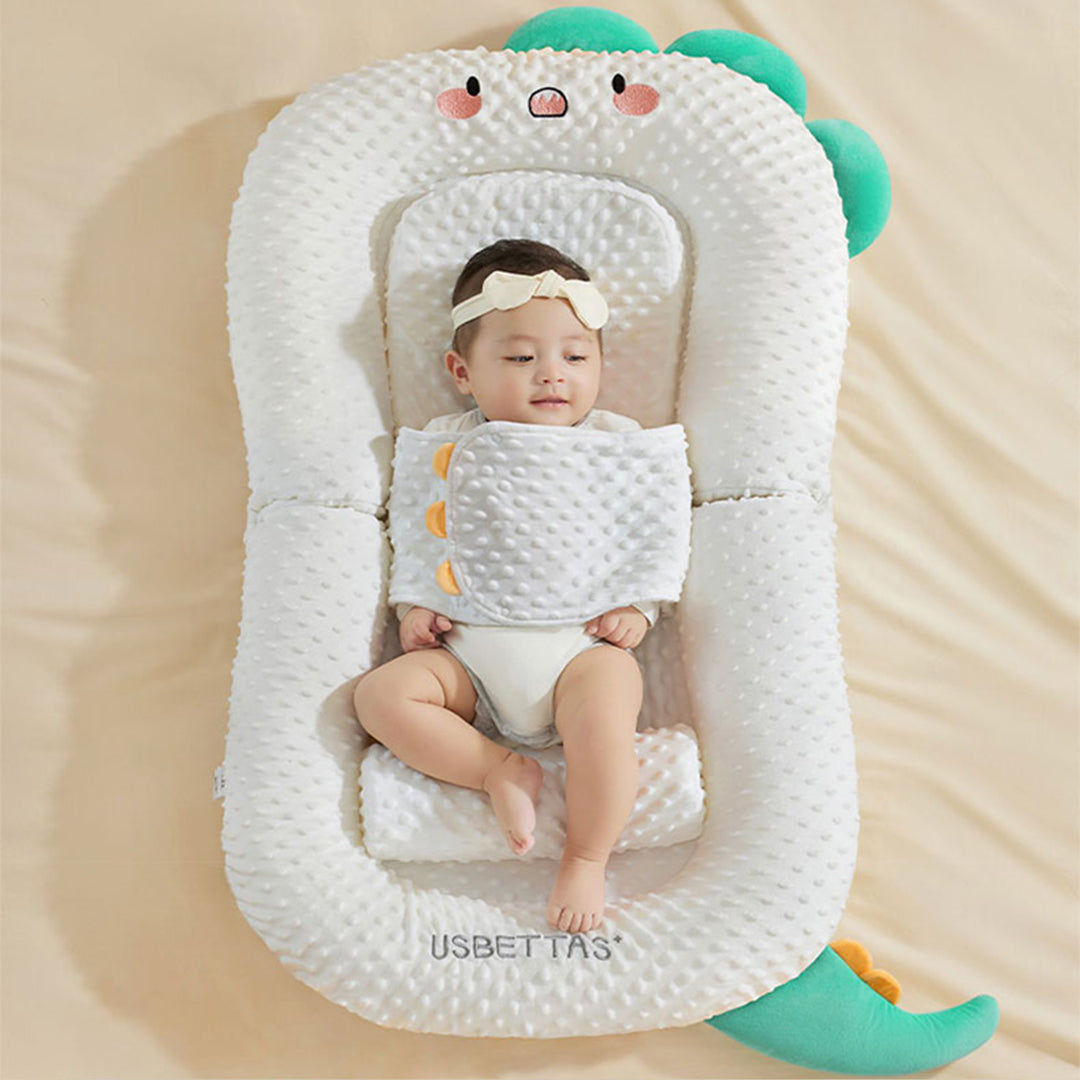 Baby nursing pillow for feeding, multifunctional baby head protector with baby sleep positioner pillow and mattress, super comfy and washable