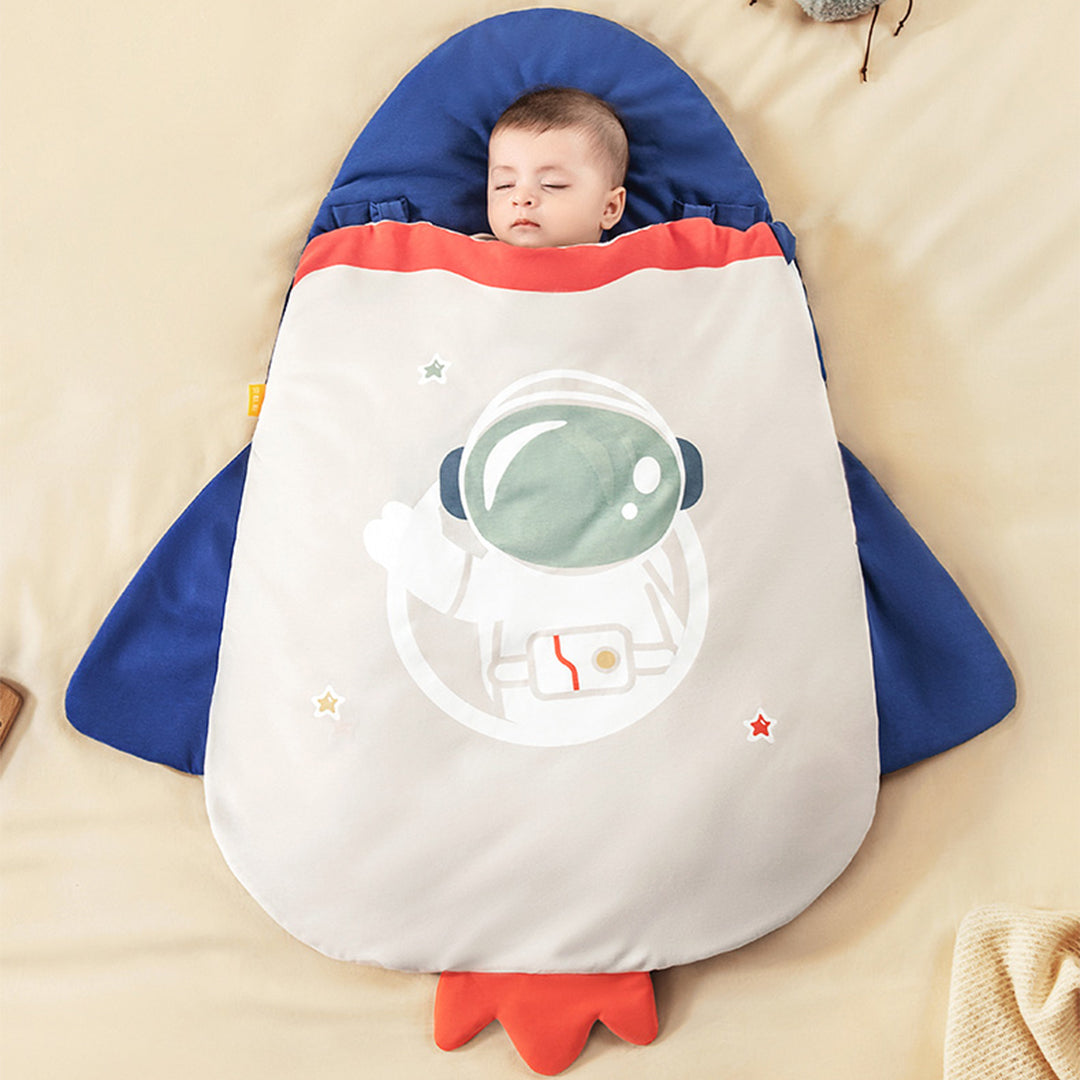 Newborn Baby Swaddle Bag, 100% Cotton, Cute Dino Design, Two-Way Zipper, Baby Sleeping Bag