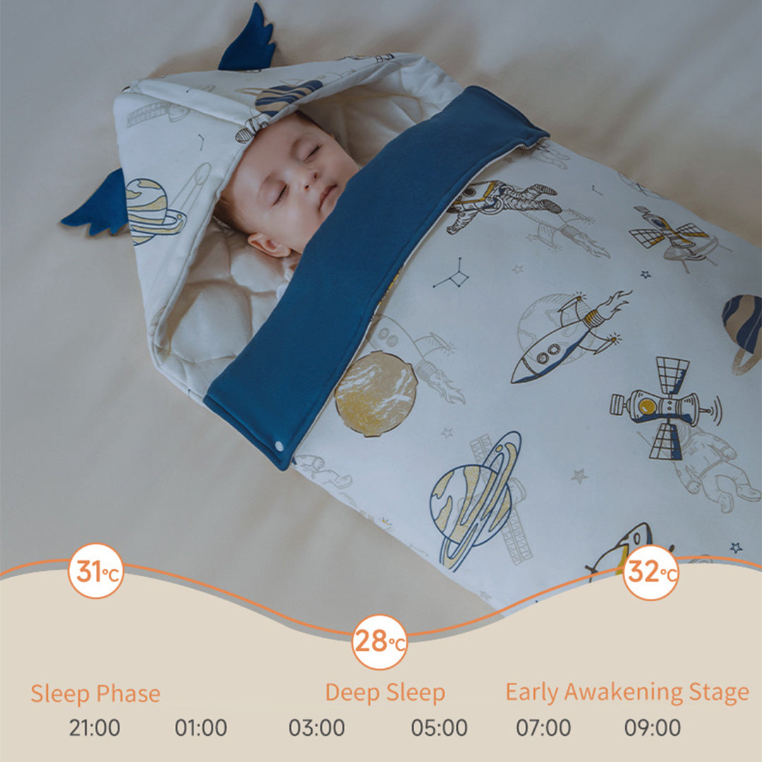 Newborn Zipper Bag, Multi-purpose Baby Quilt Sleep Bag, 100% Organic Cotton, Assorted Colours