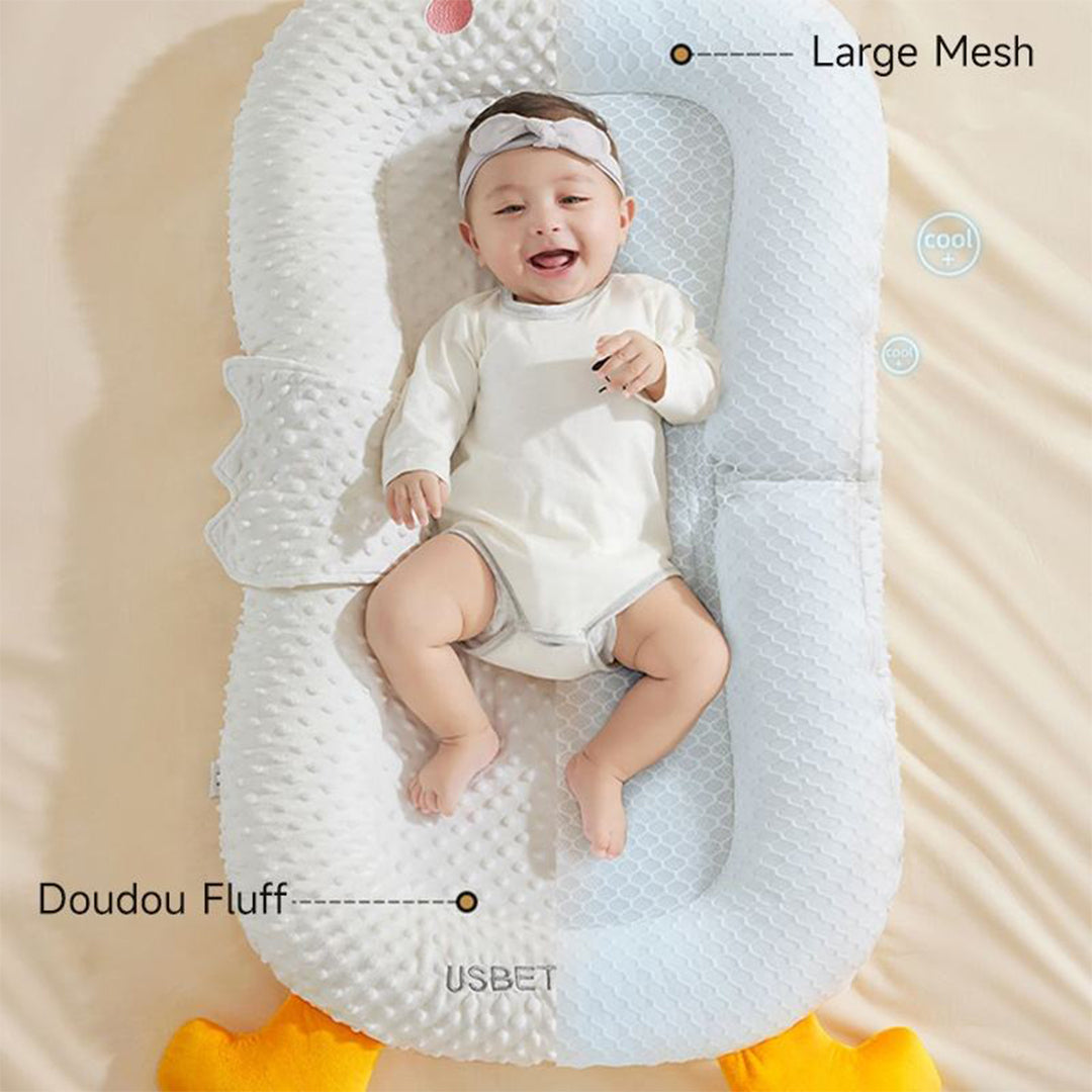 Baby nursing pillow for feeding, multifunctional baby head protector with baby sleep positioner pillow and mattress, super comfy and washable