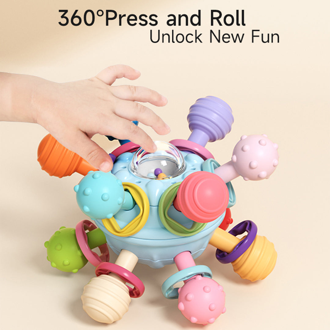 High Quality Baby Sensory Teething Toy, Food Grade Material with Rattle Sound, Newborn Teething Balls