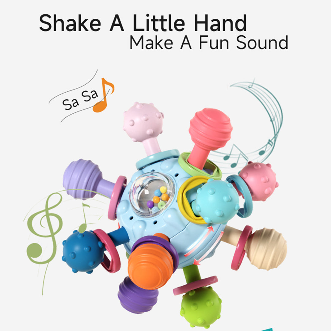 High Quality Baby Sensory Teething Toy, Food Grade Material with Rattle Sound, Newborn Teething Balls