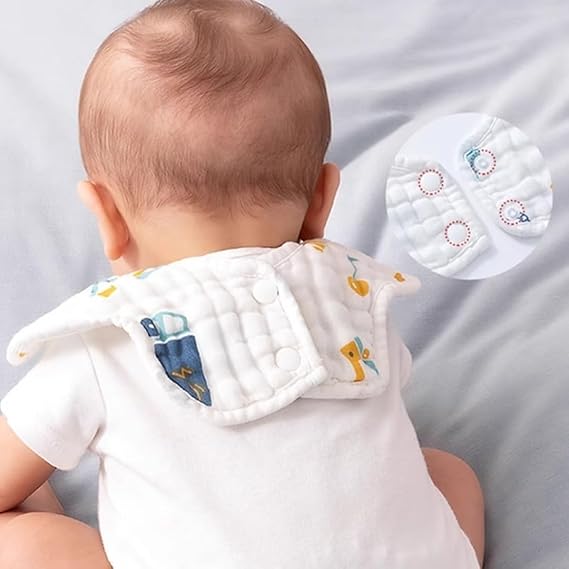 Feeding baby bibs, Absorbent & Soft Burping baby Cloths cotton yarn Muslin Swaddle Burp Cloth Bib