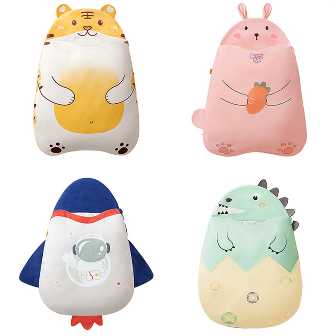 Newborn Baby Swaddle Bag, 100% Cotton, Cute Dino Design, Two-Way Zipper, Baby Sleeping Bag