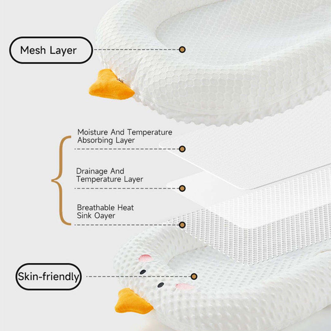 Baby nursing pillow for feeding, multifunctional baby head protector with baby sleep positioner pillow and mattress, super comfy and washable