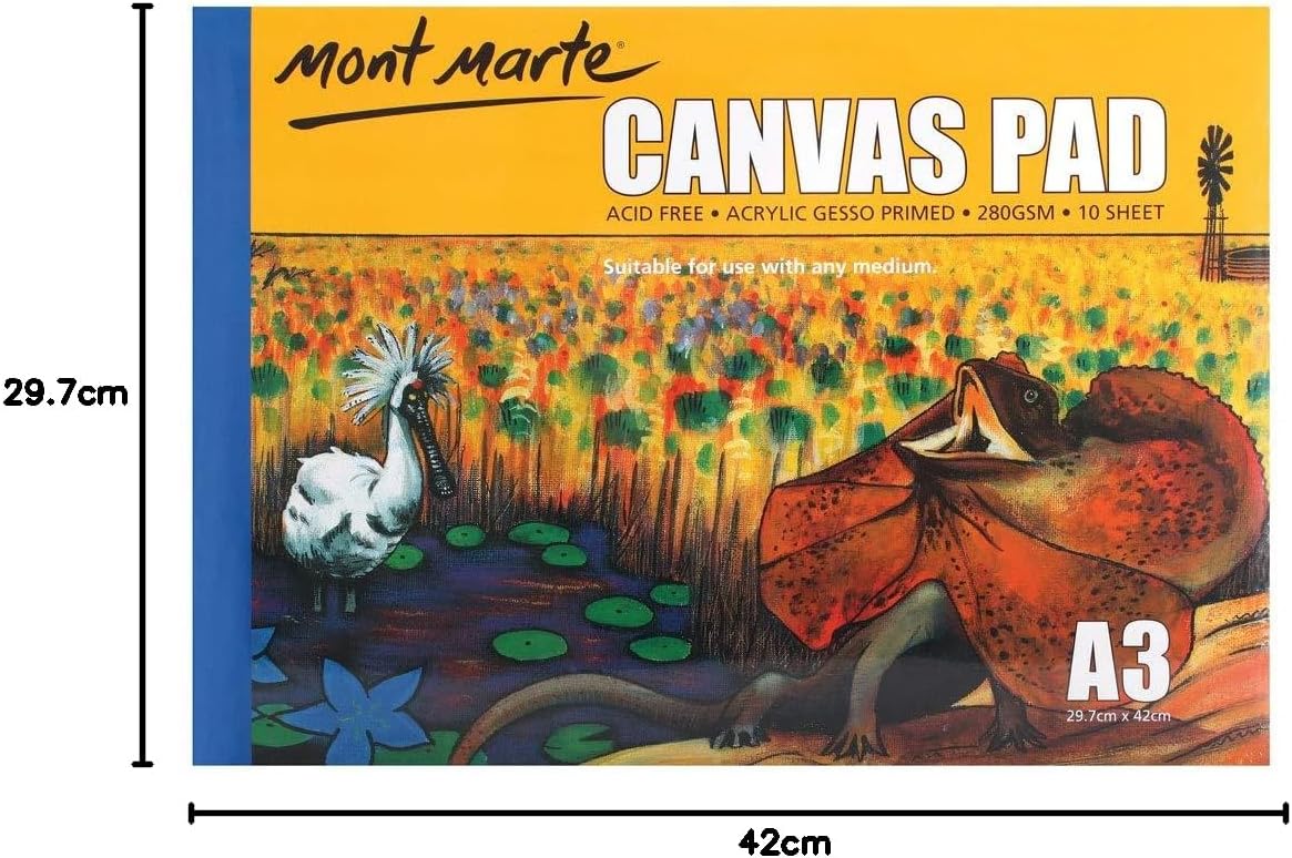 Mont Marte Canvas Pad A3 280GSM 10 Sheets