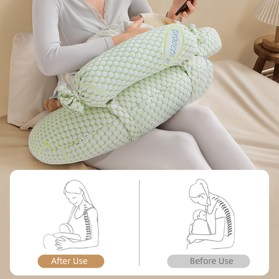 Nursing Arm Support Pillow with Adjustable Straps, Removable Cover, Multi-Purpose