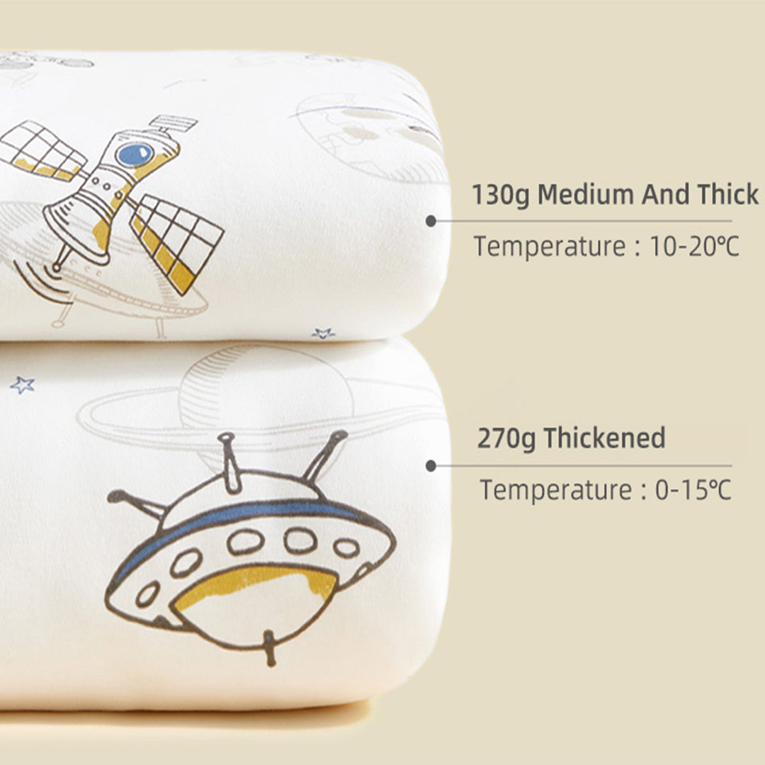 Newborn Zipper Bag, Multi-purpose Baby Quilt Sleep Bag, 100% Organic Cotton, Assorted Colours