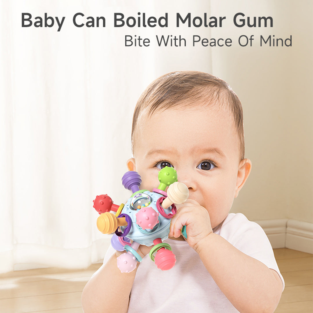 High Quality Baby Sensory Teething Toy, Food Grade Material with Rattle Sound, Newborn Teething Balls
