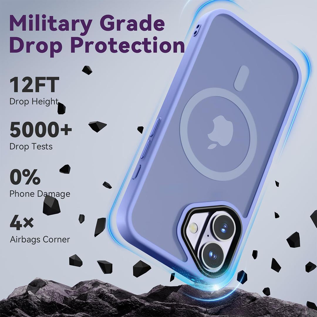 Mobile phone shell magnetic skin feeling matte translucent protective cover for iPhone 16