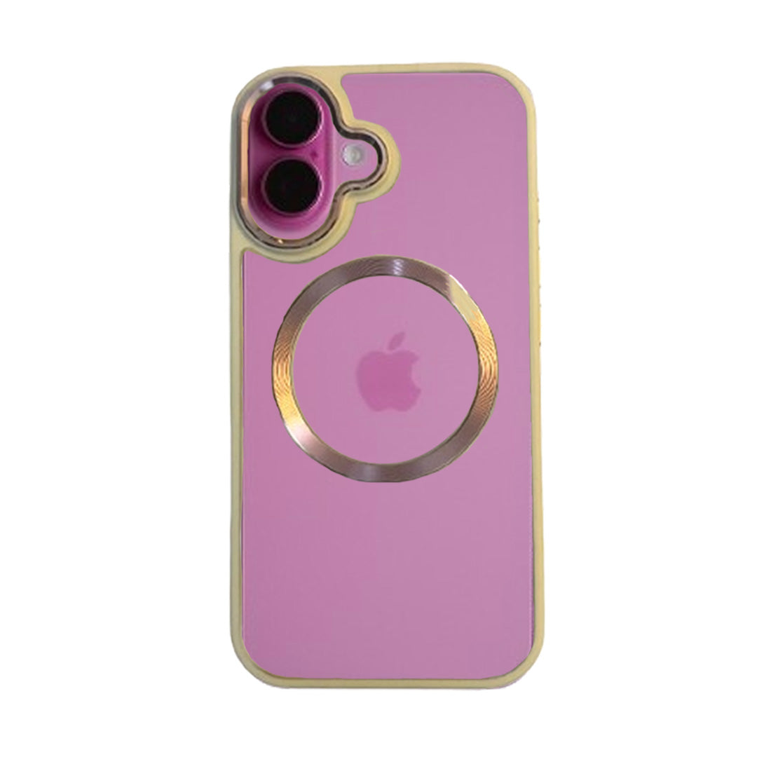 Crystal Clear Apple IPhone 16 Transparent Cover with Metal Ring