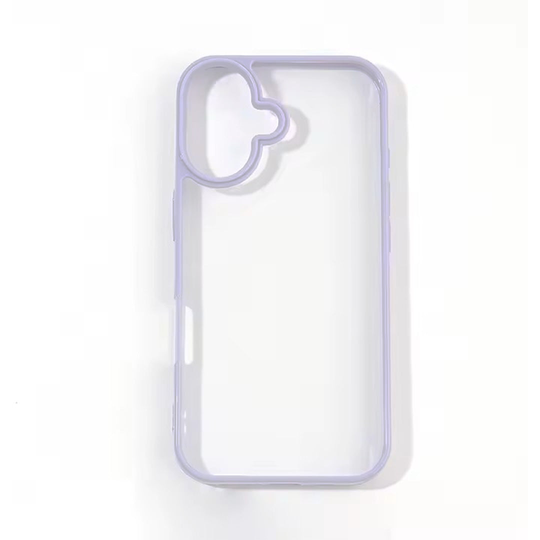 iPhone 16 Case Clear Protective Silicone Soft TPU Bumper Transparent Hard PC Back for Women Men Shockproof Slim Phone Cover