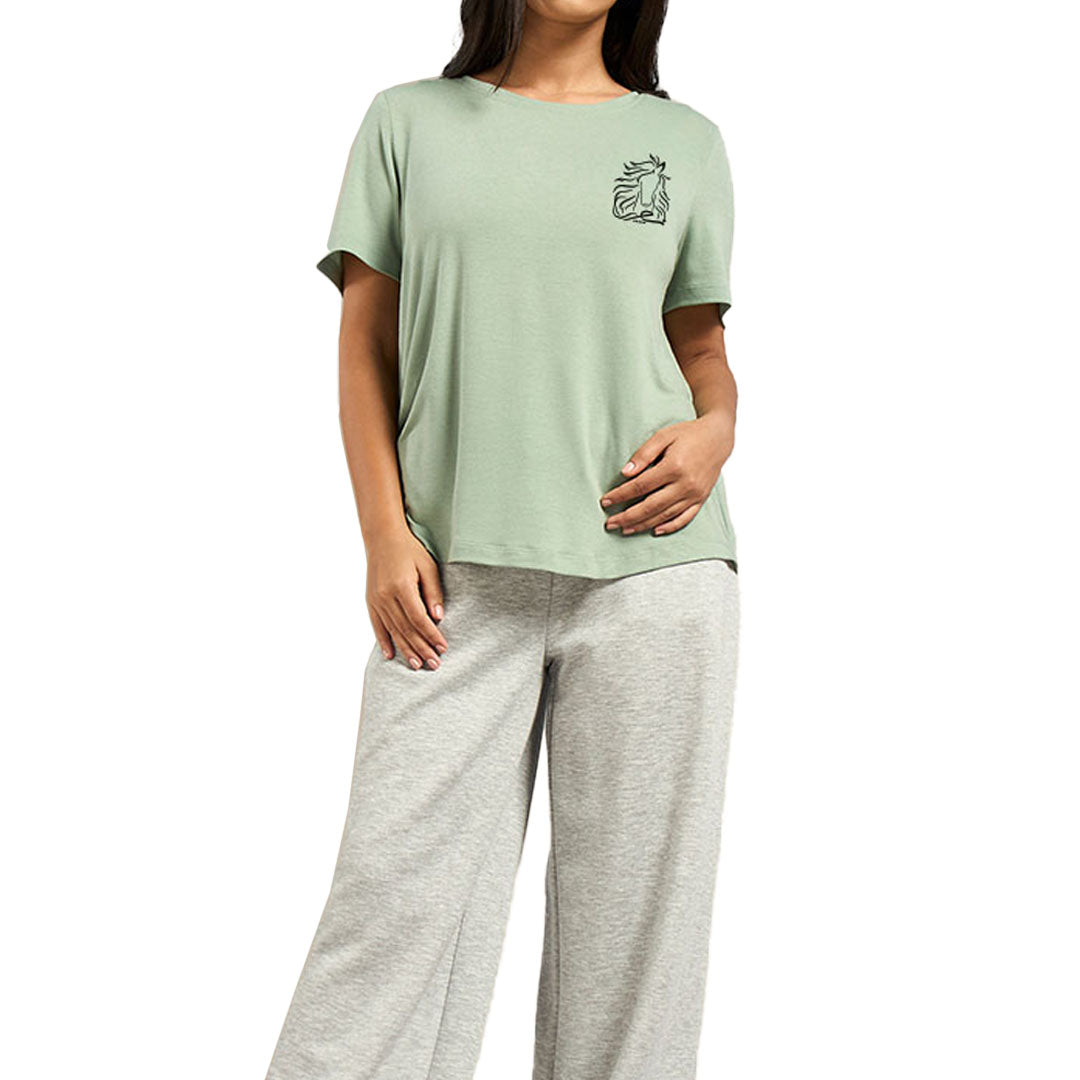 NAB Women 100% Cotton Premium T-Shirt – Sea Green, Camel, Black, Blue, Offwhite | S-XXL