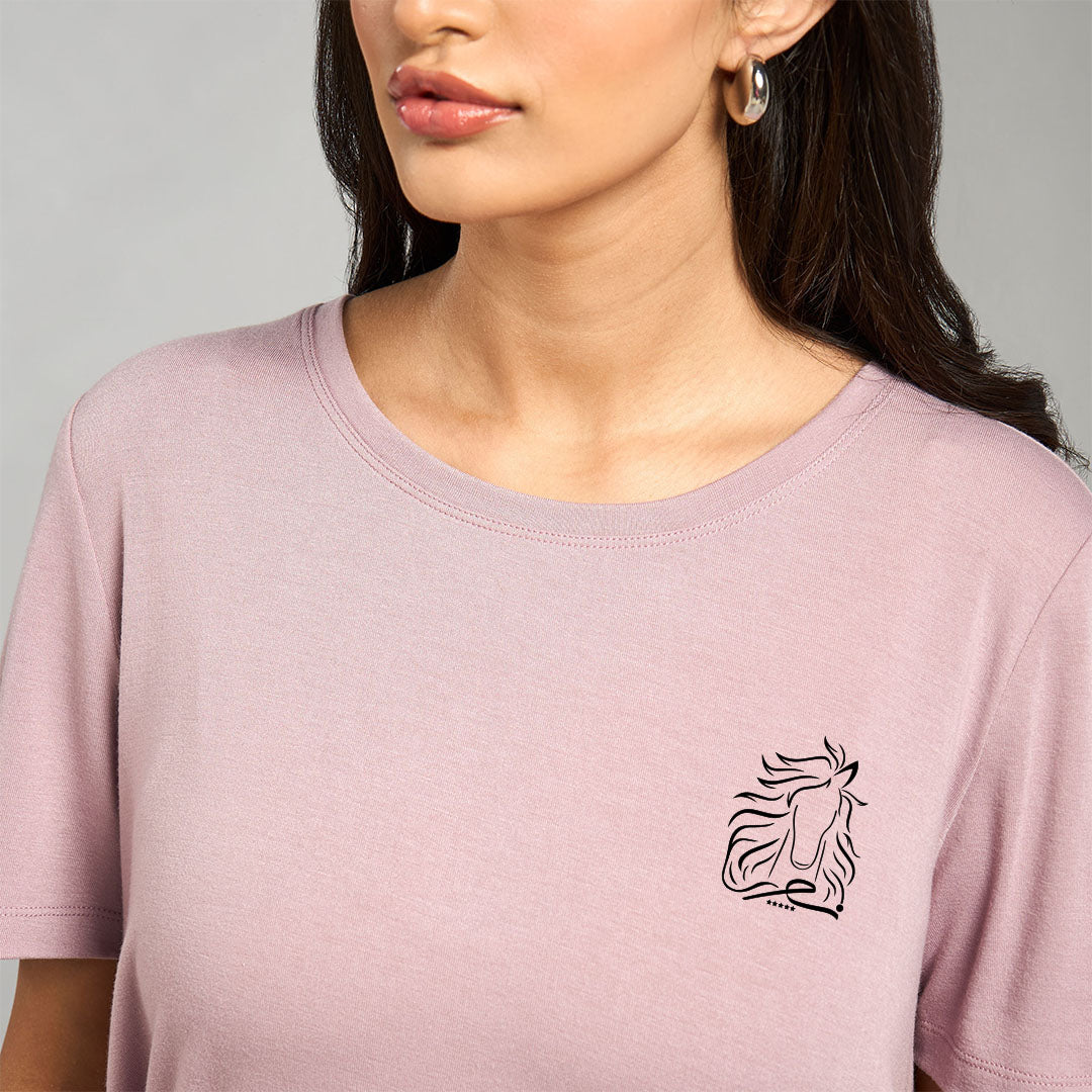 NAB Women 100% Cotton Premium T-Shirt – Sea Green, Camel, Black, Blue, Offwhite | S-XXL