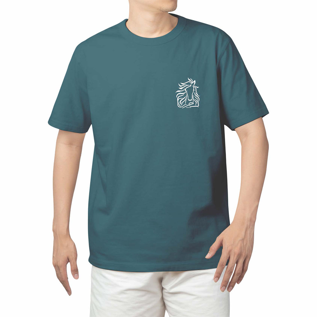 NAB Men 100% Cotton Premium T-Shirt – Sea Green, Camel, Black, Blue, Offwhite | S-XXL
