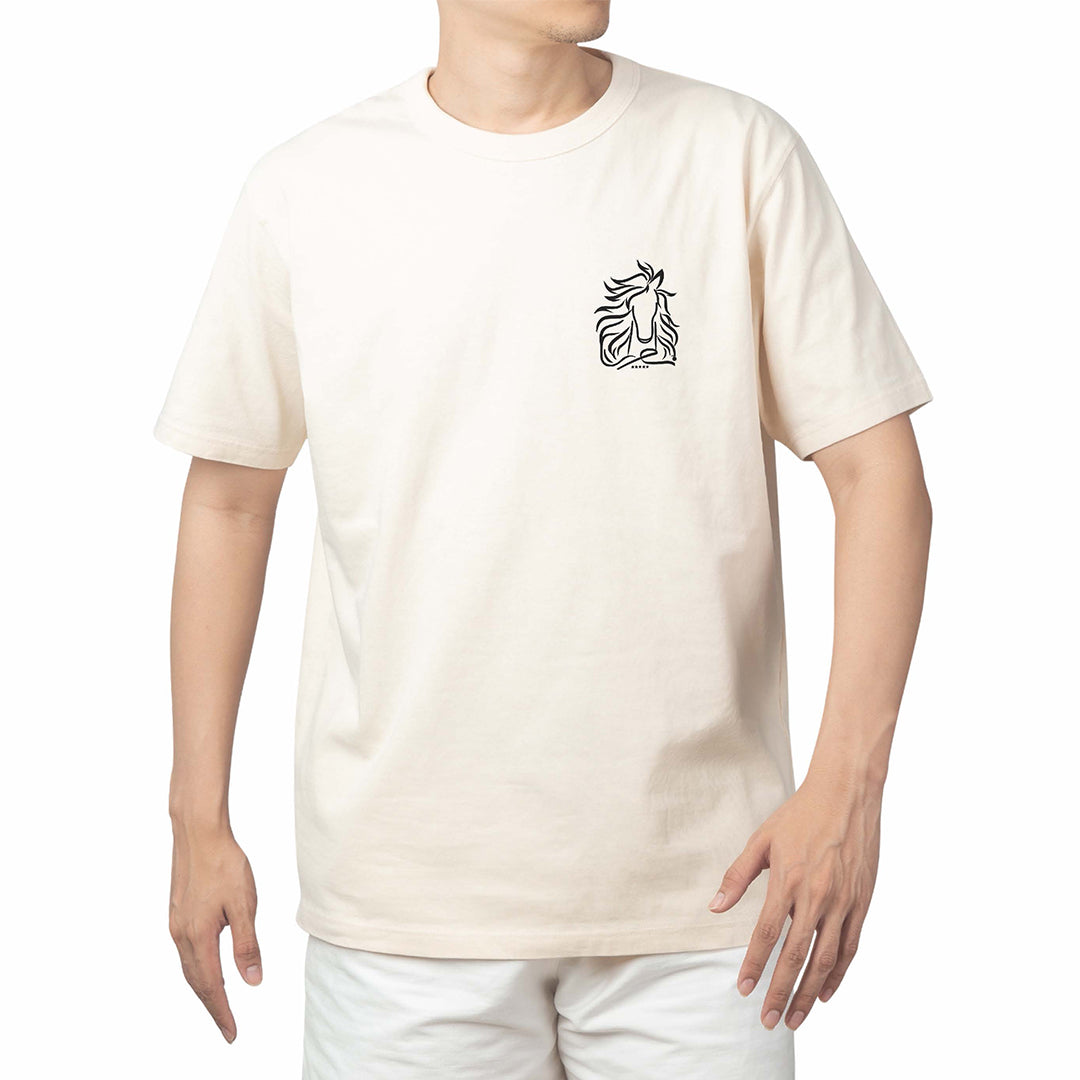 NAB Men 100% Cotton Premium T-Shirt – Sea Green, Camel, Black, Blue, Offwhite | S-XXL