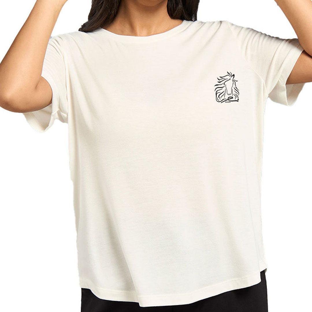 NAB Women 100% Cotton Premium T-Shirt – Sea Green, Camel, Black, Blue, Offwhite | S-XXL