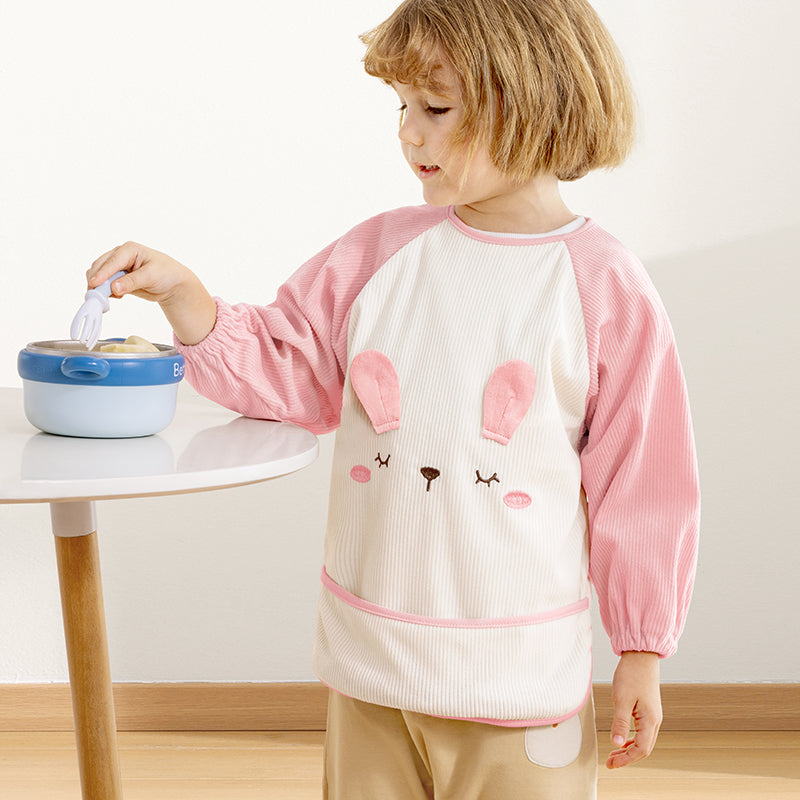 Soft, flexible corduroy baby overalls, windproof, cozy, and unisex animal printed baby warm bibs with waterproof liner