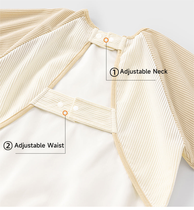 Soft, flexible corduroy baby overalls, windproof, cozy, and unisex animal printed baby warm bibs with waterproof liner