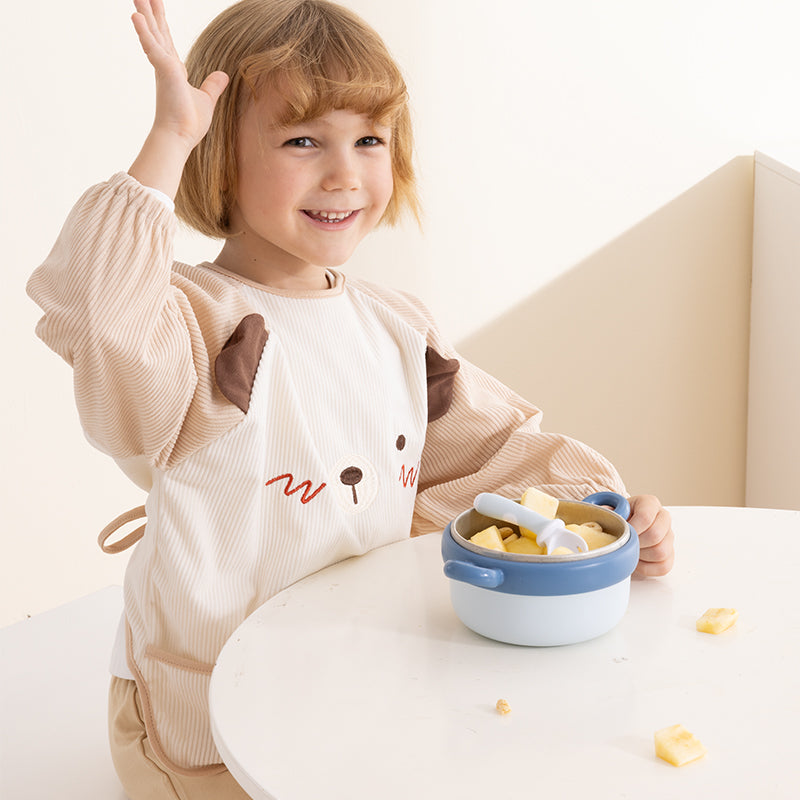 Soft, flexible corduroy baby overalls, windproof, cozy, and unisex animal printed baby warm bibs with waterproof liner