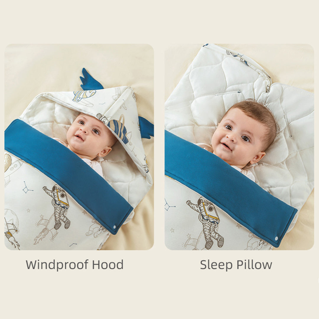 Newborn Zipper Bag, Multi-purpose Baby Quilt Sleep Bag, 100% Organic Cotton, Assorted Colours