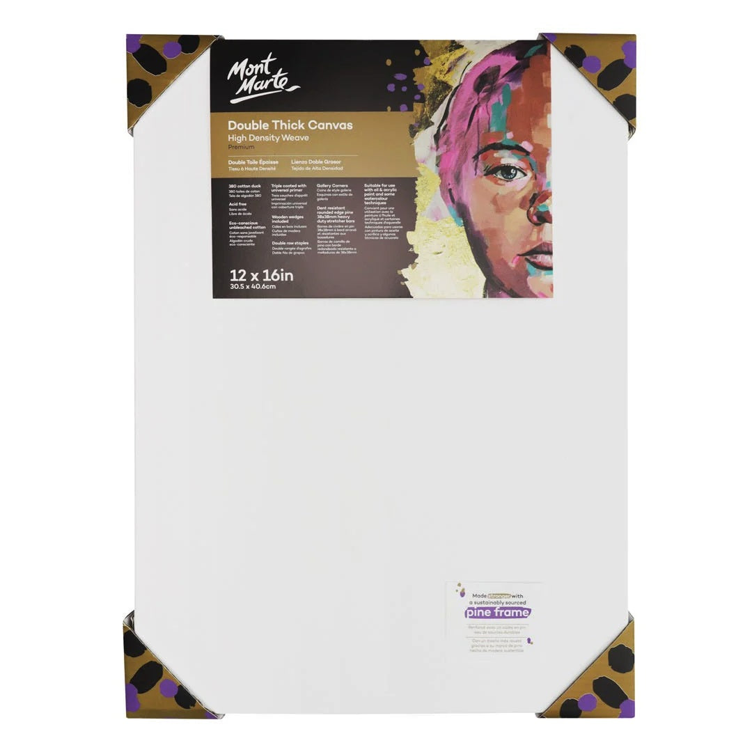 Mont Marte Canvas Double Thick 30.5x40.6cm 380 Premium Cotton Duck