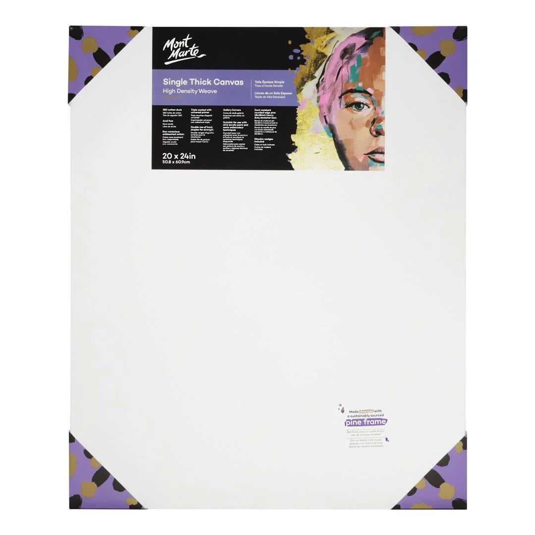 Mont Marte Pine Single Thick Canvas Frame, 50.8 cm x 60.9 cm Size