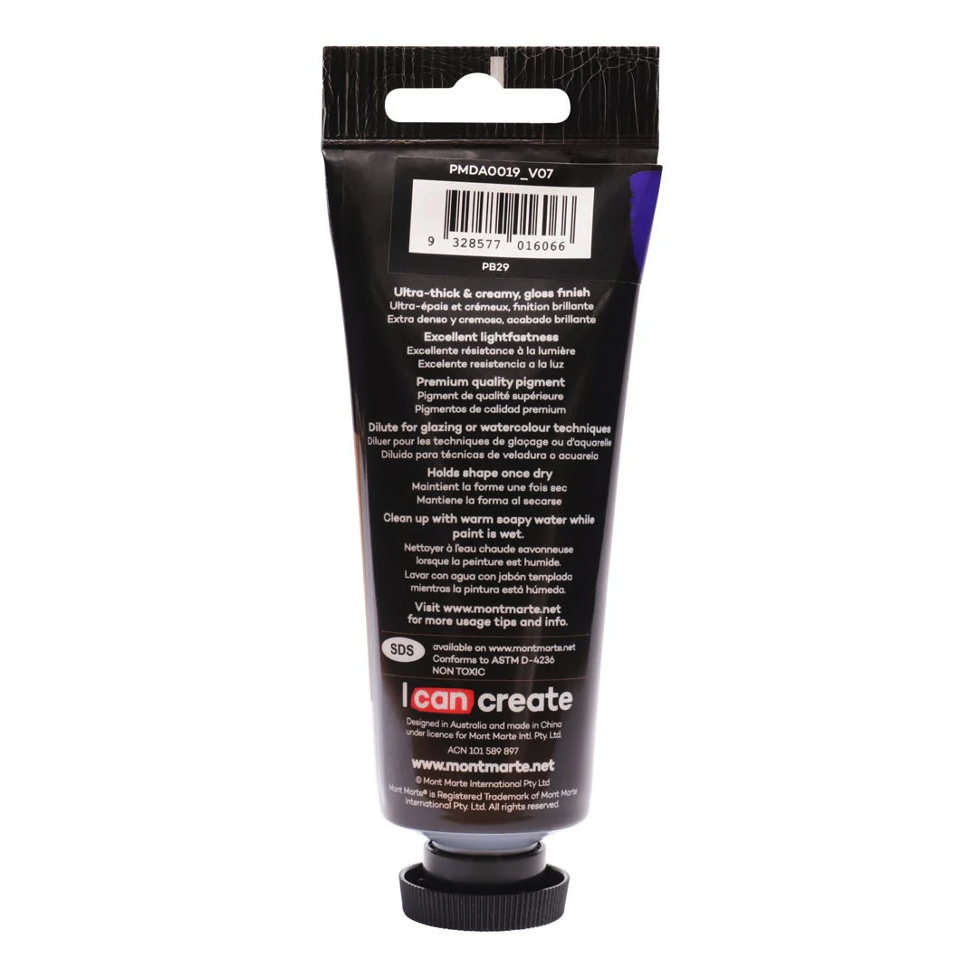 Mont Marte Dimension Acrylic Colour Series 75ml - Ultramarine Blue