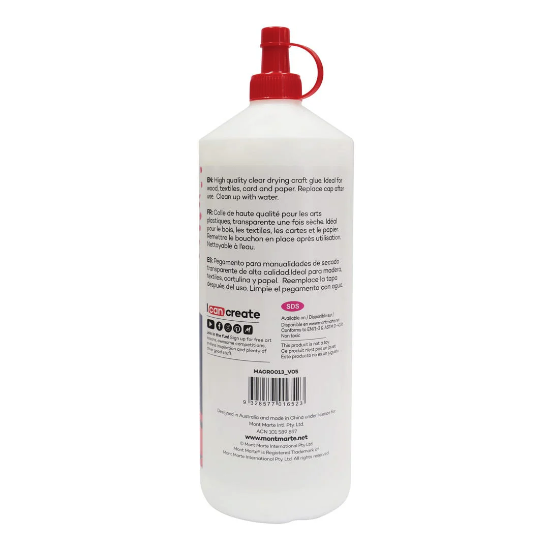 Mont Marte PVA GLUE 1 LITRE (MACR0013)