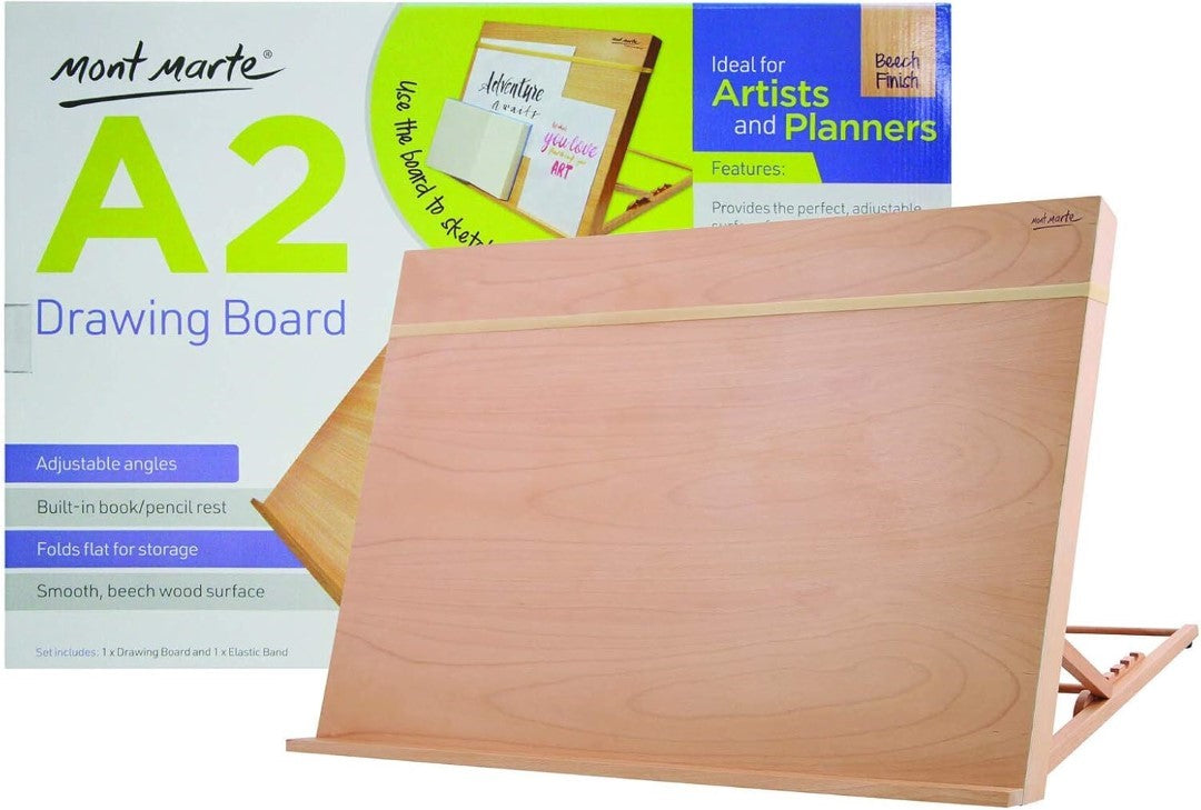 Mont Marte Drawing Board A2 with Elastic Band