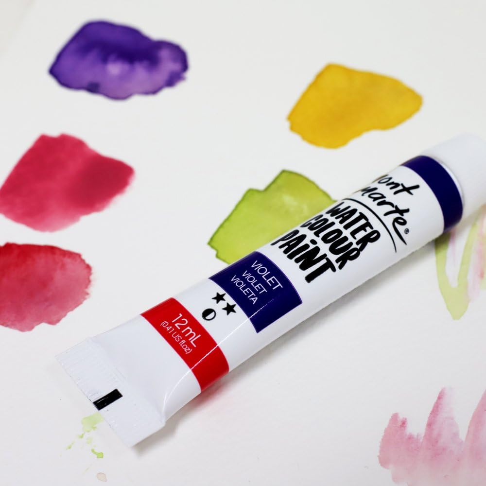 Monte Marte Watercolour Paints 12Pc x 12ml - suitable for all beginners and professionals
