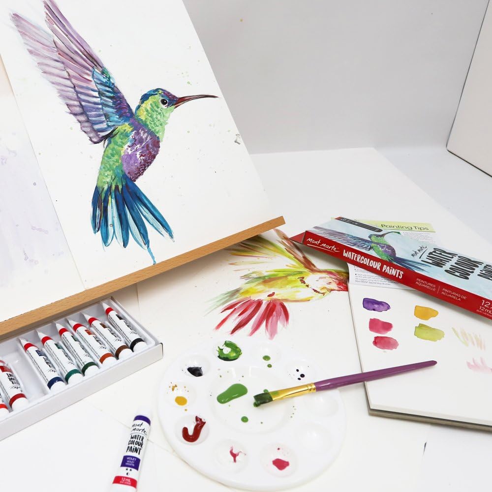 Monte Marte Watercolour Paints 12Pc x 12ml - suitable for all beginners and professionals