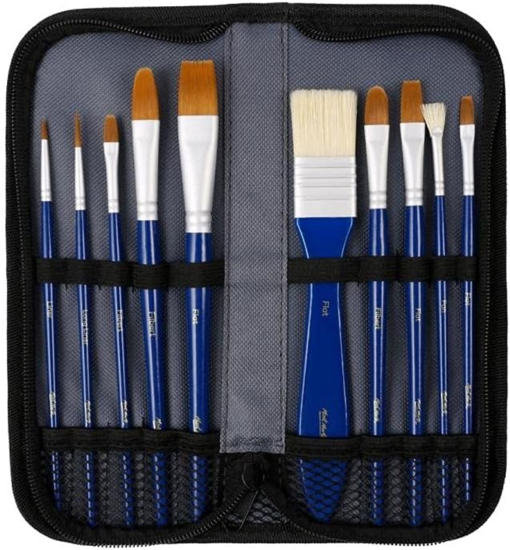 Mont Marte Signature Gouache Brush Set in Wallet 11pc