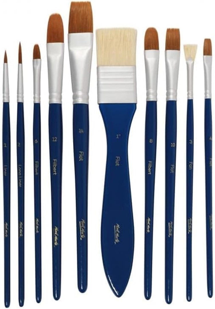 Mont Marte Signature Gouache Brush Set in Wallet 11pc