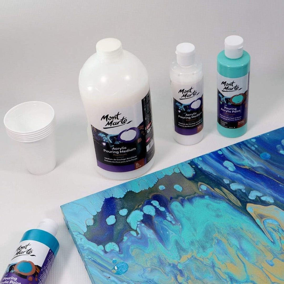 Mont Marte ACRYLIC POURING MEDIUM 1 LTR, 33.8 Fl Oz (Pack of 1)
