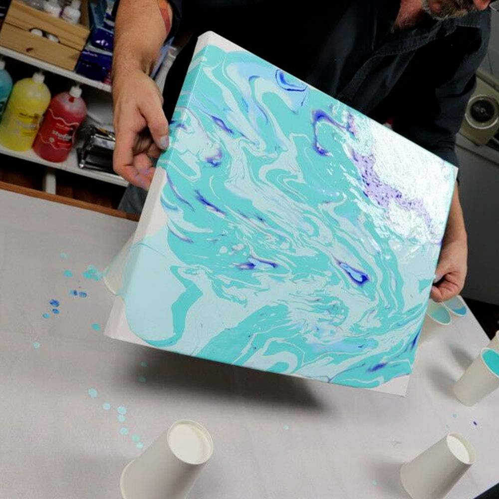 MONT MARTE Premium Acrylic Pouring Paint Set, Marina, 4 x 4oz (120ml) Bottles, Pre-mixed Acrylic Paint, Suitable for a Variety of Surfaces Including Stretched Canvas, Wood, MDF and Air Drying Clay.