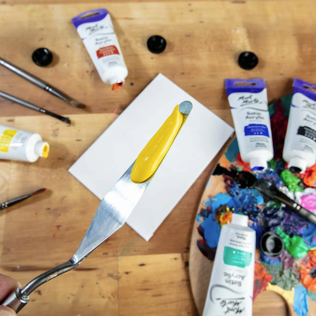 Mont Marte Premium Satin Acrylic Paint 75 ml, Yellow Ochre