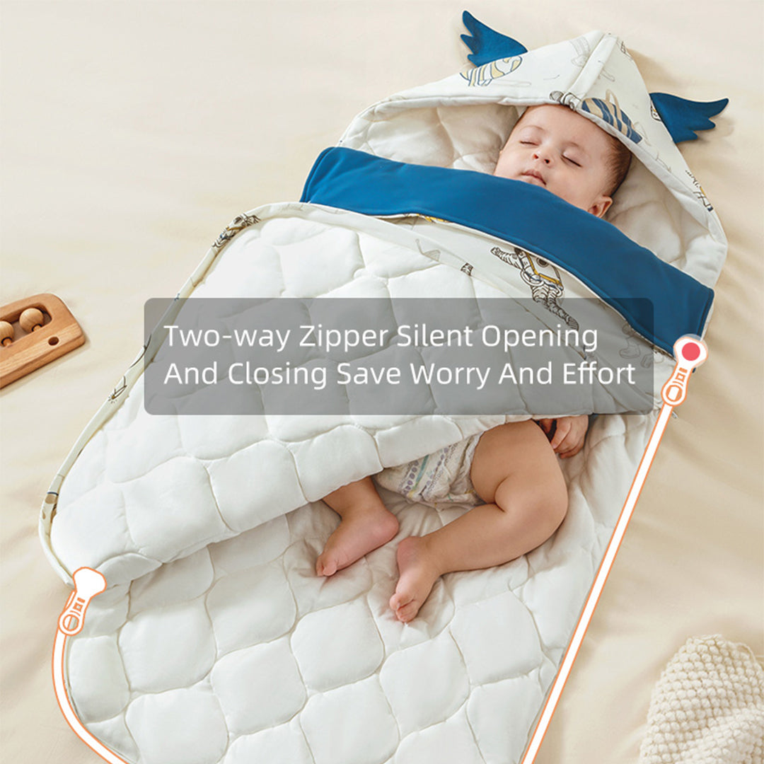 Newborn Zipper Bag, Multi-purpose Baby Quilt Sleep Bag, 100% Organic Cotton, Assorted Colours