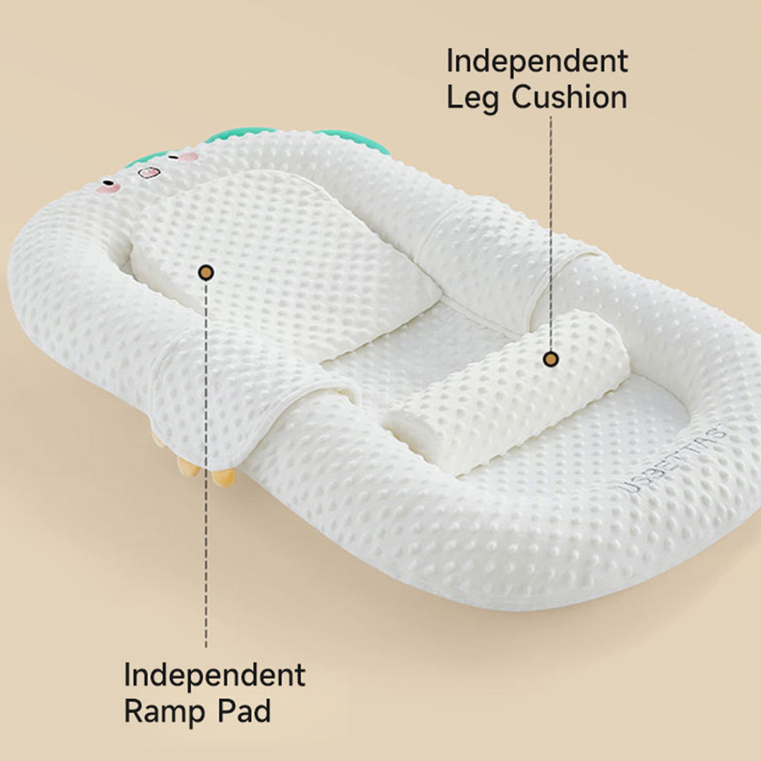 Baby nursing pillow for feeding, multifunctional baby head protector with baby sleep positioner pillow and mattress, super comfy and washable