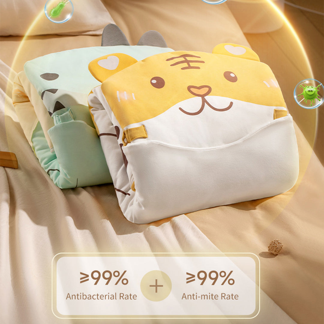 Newborn Baby Swaddle Bag, 100% Cotton, Cute Dino Design, Two-Way Zipper, Baby Sleeping Bag