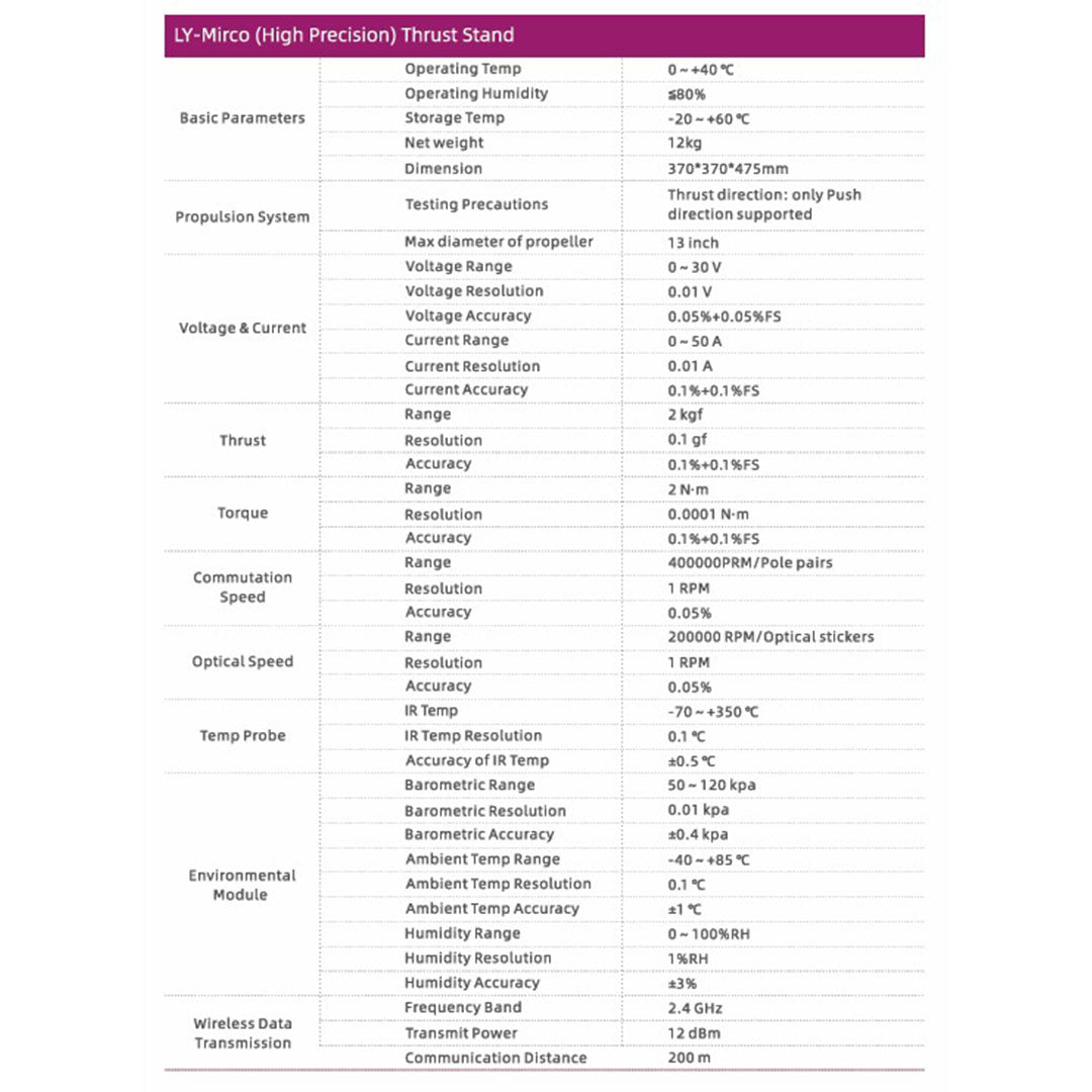 LY-Micro (High Precision) Thrust Stand
