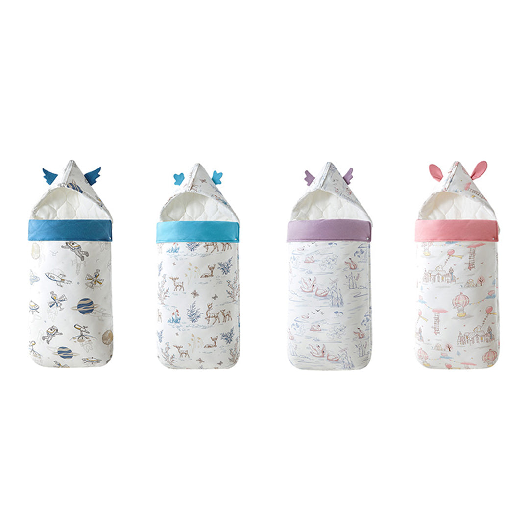 Newborn Zipper Bag, Multi-purpose Baby Quilt Sleep Bag, 100% Organic Cotton, Assorted Colours