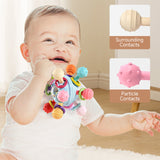 High Quality Baby Sensory Teething Toy, Food Grade Material with Rattle Sound, Newborn Teething Balls