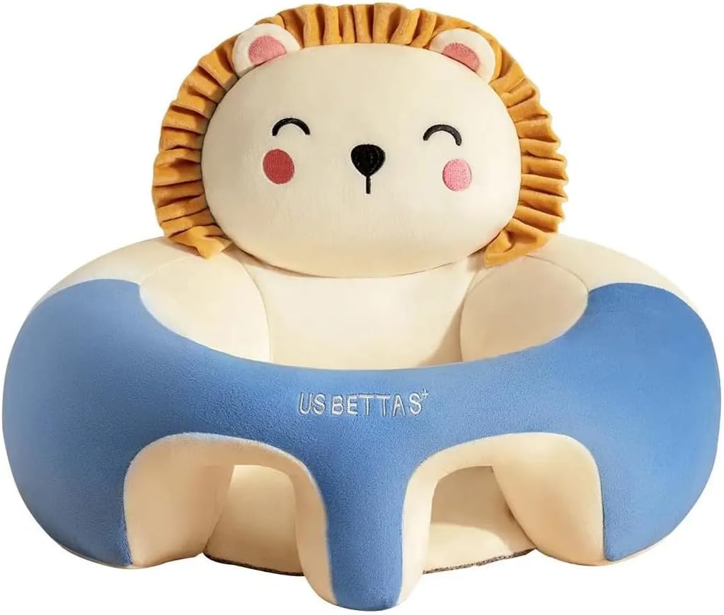 Animal shaped cute infant support seat, soft and supportive, two sided protection area, helping babies sit up with style, baby support training seat