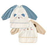 Soft, flexible corduroy baby overalls, windproof, cozy, and unisex animal printed baby warm bibs with waterproof liner